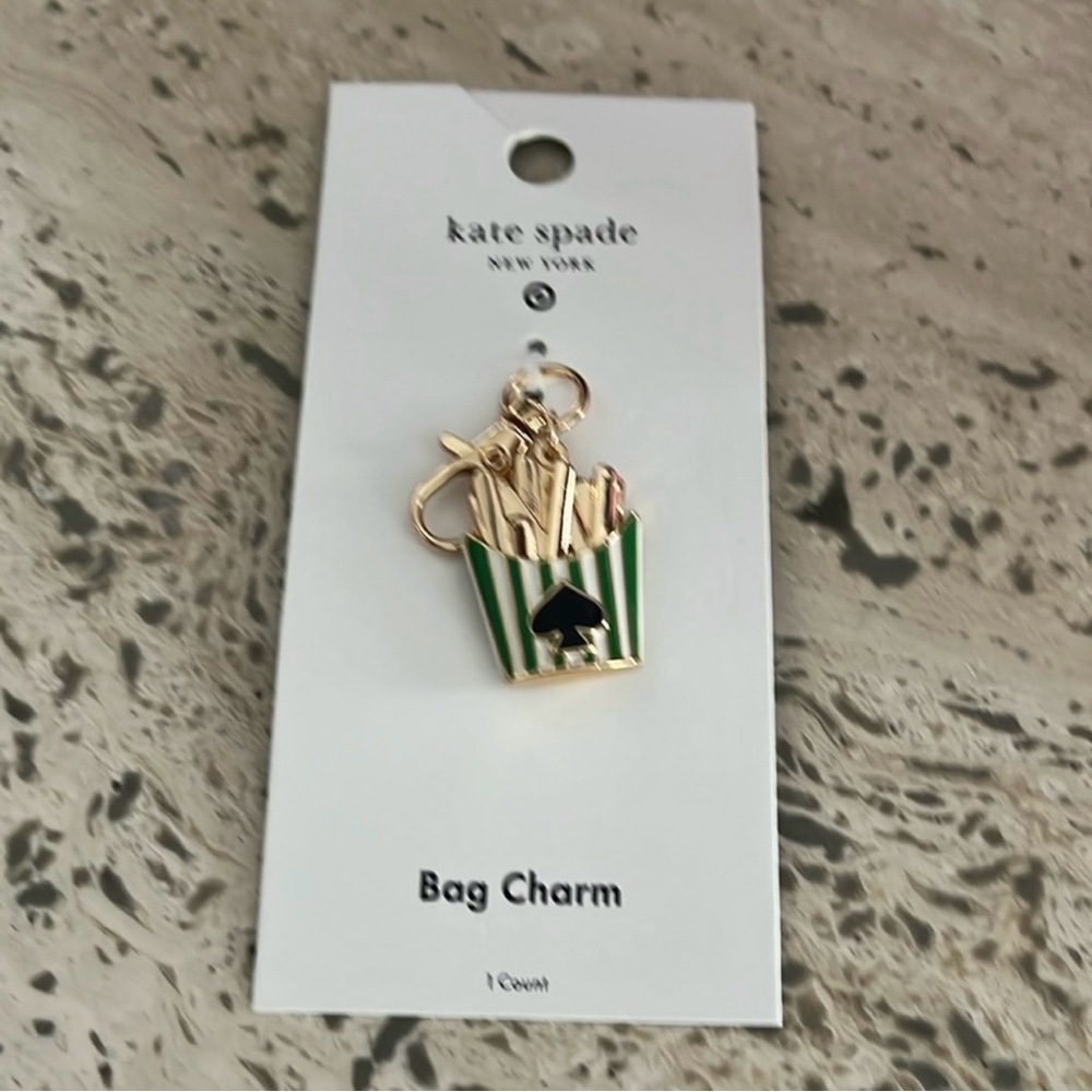 Kate Spade New York X Target French Fry Bag Charm or Key Chain! Brand New!!